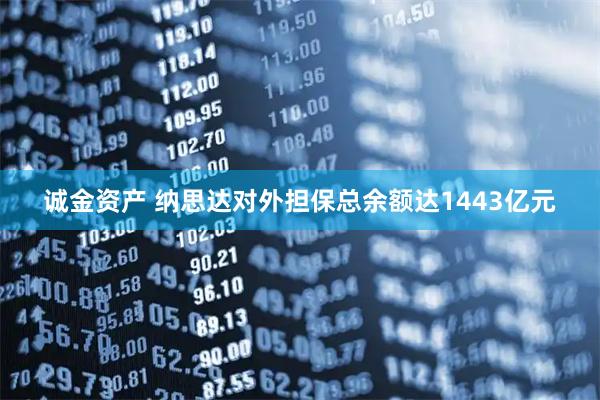 诚金资产 纳思达对外担保总余额达1443亿元